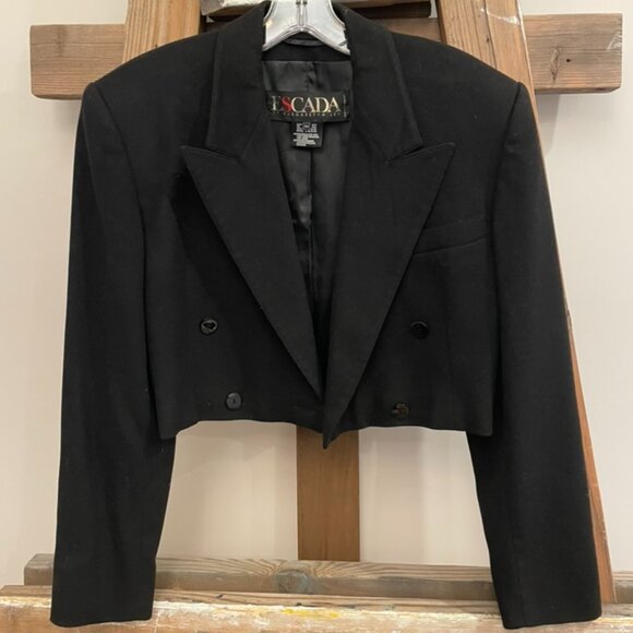 ORIGINAL ESCADA CROP STRUCTURE BLAZER - Picture 1 of 3